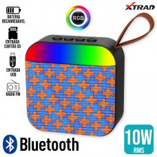 Caixa de Som Bluetooth 10W XDG192 Xtrad - Azul Vermelha